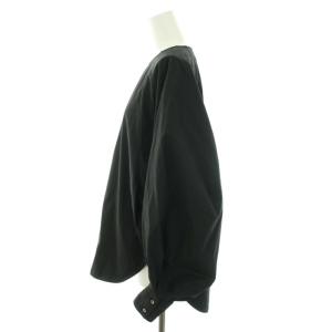 ADORE 22SS ハイカウントタイプライターブラウス シャツ 長袖 38 M 黒 ブラック