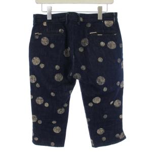 KAPITAL グロップドパンツ デニム ジーンズ ドット サブリナ カプリ S 紺 ネイビー