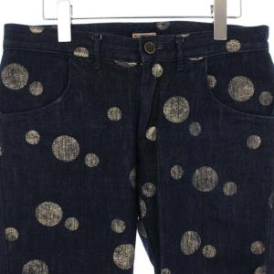 KAPITAL グロップドパンツ デニム ジーンズ ドット サブリナ カプリ S 紺 ネイビー