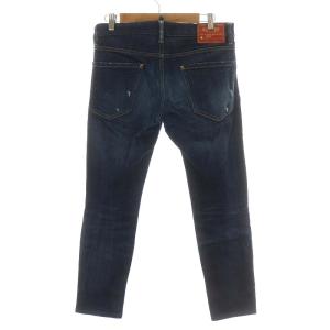 DSQUARED2 17AW Slim Jean デニムパンツ ジーンズ ジーパン ペイント加工 ダメージ加工 46 M 青 ブルー