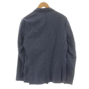 DOLCE&GABBANA テーラードジャケット ダブル コットン 48 L 青 ブルー