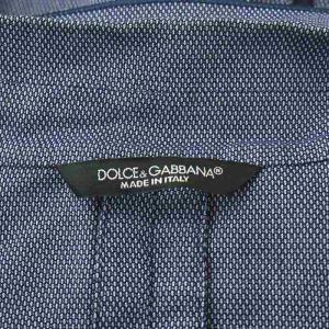 DOLCE&GABBANA テーラードジャケット ダブル コットン 48 L 青 ブルー