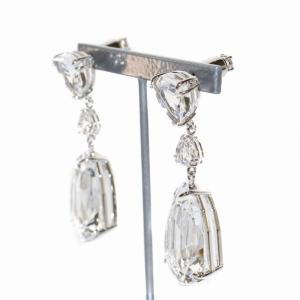 SWAROVSKI メスメラPEダングル WHI RHS MESMERA PE DANGLING WHI RHS ドロップピアス ロジウムメッキ
