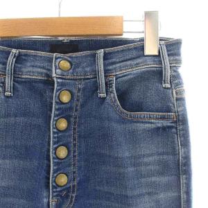 MOTHER HUSTLER SNAP DOWN ANKLE FRAY デニムパンツ ジーンズ ボタンフライ カットオフ ストレッチ 26