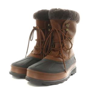UGG australia M CAPITAN ウィンターブーツ レースアップ ボア レザー 9 27.0cm 茶 ブラウン 3259