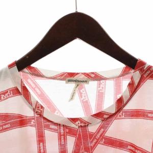 HERMES Tシャツ カットソー ボルデュック マルジェラ期 半袖 LA 白 ホワイト 赤 レッド