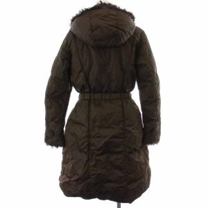 MONCLER Z6H0627 ダウンコート ロング ジップアップ フード 茶タグ 2 ブラウン