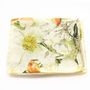 Faliero Sarti ストール スカーフ シルク混 柄 黄緑