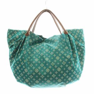 russet トートバッグ ナイロン 総柄  緑 グリーン