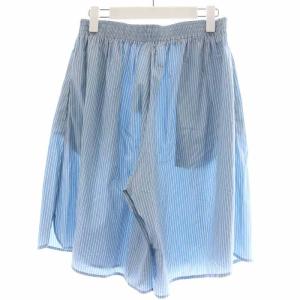 MM6 Maison Margiela 20SS ショートパンツ ハーフパンツ イージーパンツ ストライプ 40 S 青 ブルー