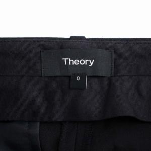 Theory 19SS STRETCH CANVAS TAILORED スラックスパンツ ジップフライ 0 XS 黒 ブラック 9106024