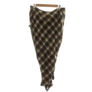 ISABEL MARANT ETOILE タイトスカート ひざ丈 チェック柄 ウール 36 S 茶 ブラウン 黒 ブラック
