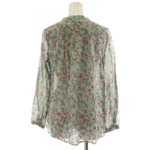 ISABEL MARANT ETOILE シャツ ブラウス 長袖 花柄 34 XS ピンク 水色 ライトブルー 78-01-83-01006