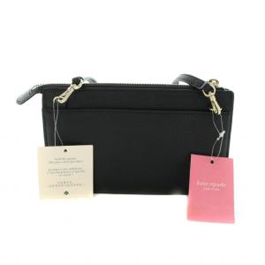 kate spade new york ジャクソンスモールタブピンクレザークロスボディ ショルダーバッグ ポシェット お財布ショルダー レザー 黒 ブラック