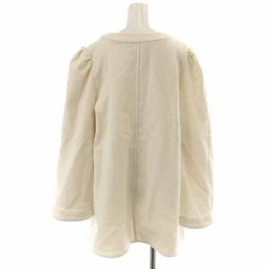 CELFORD 22AW ビットデザイントップス チュニック Vネック ウール混 長袖 F 白 ホワイト CWFB22047