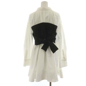 CELFORD 22SS ビスチェドッキングチュニック 長袖 F 白 ホワイト 黒 ブラック CWFB221091