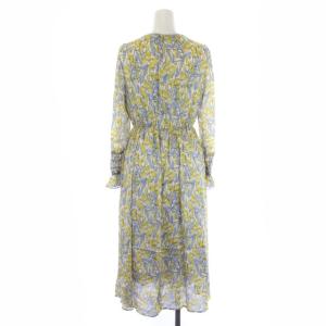 ANAYI 22SS シルエットミニフラワープリントフレア ワンピース ひざ丈 フレアスリーブ 102217-14-150-21-340