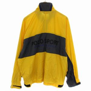 POLO SPORT Ralph Lauren RL-67 ジャンパー ブルゾン ジャケット ジップアップ ロゴ ナイロン LL 黄 イエロー