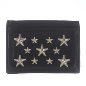 カードケース パスケース 名刺入れ 定期入れ 星 スタースタッズ レザー 黒 ブラック シルバー OH