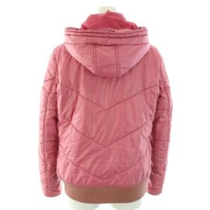 HYSTERIC GLAMOUR プリマロフトジャケット 中綿ジャケット アウター フード ロゴ刺繍 ウール混 FREE ピンク