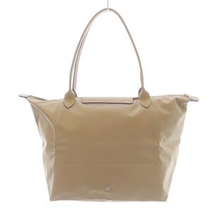 Longchamp ルプリアージュ クラブ トートバッグ ショルダーバッグ ワンポイント キャンバス レザー L ベージュ 青 ブルー L1899619841