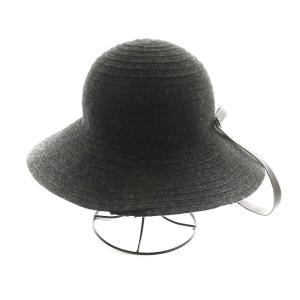 HELEN KAMINSKI クロッシェハット 帽子 ウール カシミヤ混 ダークグレー