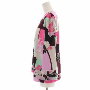 LEONARD SPORT カットソー 花柄 七分袖 44 XXL マルチカラー