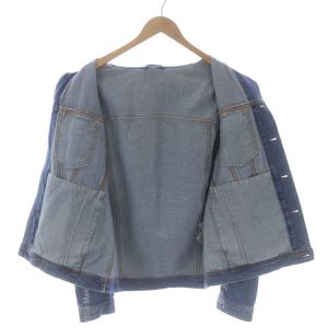 DIESEL デニムジャケット Gジャン ジージャン ロゴ プリント M ブルー NHILL-SP2
