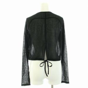 Plage JANE SMITH 23AW 別注 カーディガン 23WCT-#722L-PLG シアー ショート丈 クルーネック 長袖