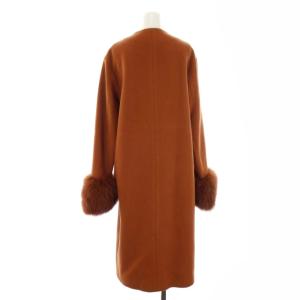 Diagram GRACE CONTINENTAL 17AW FOXカフスビーバーコート ノーカラー ロング フォックスファー 切替 37461132 アウター 36 S オレンジ