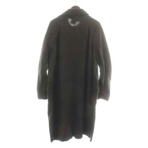 REMI RELIEF The Golden State ステンカラーコート スプリングコート ロング シングル ジップアップ 麻 リネン M チャコール