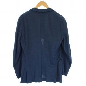ISAIA NAPOLI テーラードジャケット 背抜き シングル 46 S 青 ブルー