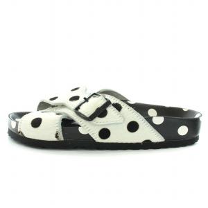 MANOLO BLAHNIK ビルケンシュトック RODRA POLKA DOT サンダル ドット ハラコ 38 24.5cm