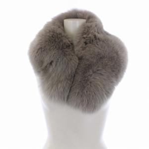 マフラー ティペット 毛皮 ファー フォックス グレー 531-9298801