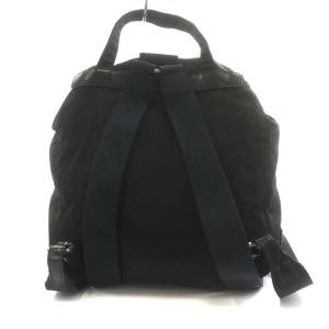 PRADA 三角プレート テスートナイロン ミニ リュックサック デイバッグ 巾着 レザー 黒 ブラック
