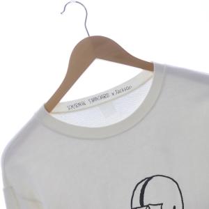 JACKSON MATISSE ジャーナルスタンダード別注 PEANUTS スヌーピー スウェット トレーナー クルーネック プルオーバー 長袖 F 白 ホワイト