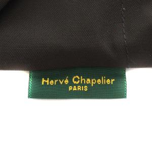 Hervé Chapelier ナイロン舟形 M トートバッグ ハンドバッグ 黒 ブラック 1027N