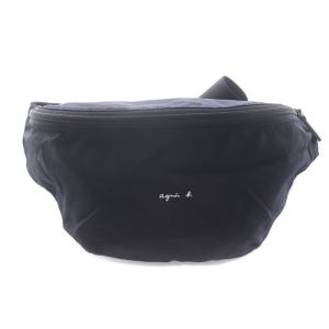 WEB限定品 ナイロンウエストポーチ ボディバッグ ロゴ キャンバス 黒 ブラック 白 ホワイト MS04-05