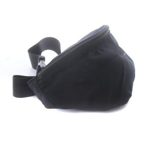 agnes b. WEB限定品 ナイロンウエストポーチ ボディバッグ ロゴ キャンバス 黒 ブラック 白 ホワイト MS04-05