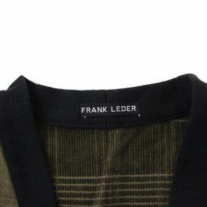 Frank Leder CHEQUERED CORDUROY CARDIGAN カーディガン 長袖 Vネック 総柄 XS カーキ 0317021