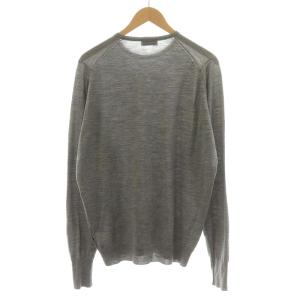 JOHN SMEDLEY ニット カットソー 長袖 ウール L グレー