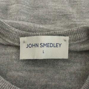 JOHN SMEDLEY ニット カットソー 長袖 ウール L グレー
