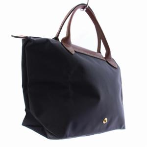 Longchamp トートバッグ ハンドバッグ プリアージュ ナイロン レザー グレー 茶 ブラウン