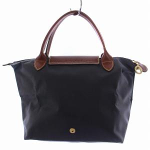 Longchamp トートバッグ ハンドバッグ プリアージュ ナイロン レザー グレー 茶 ブラウン