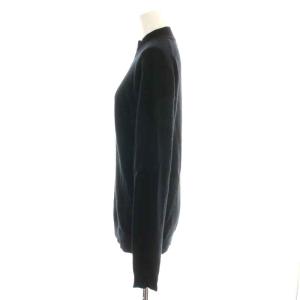 Theory CASHMERE 3 VALLES ZIP ニット セーター 長袖 ハイネック ハーフジップ カシミヤ S 黒 ブラック