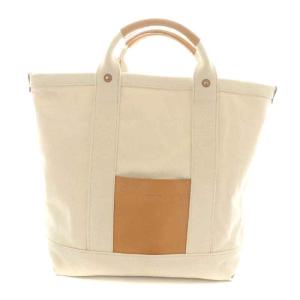 Hender Scheme campus bag small トートバッグ ハンドバッグ ショルダーバッグ 2WAY キャンバス レザー アイボリー 茶