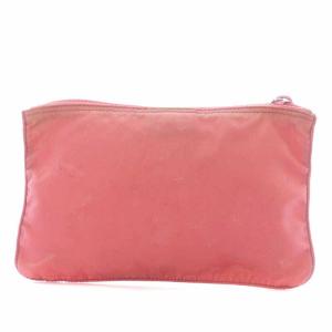 PRADA ポーチ マルチポーチ 小物入れ 三角プレート ナイロン ピンク
