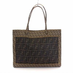 FENDI ズッカ トートバッグ ハンドバッグ 総柄 ベージュ 8BH183