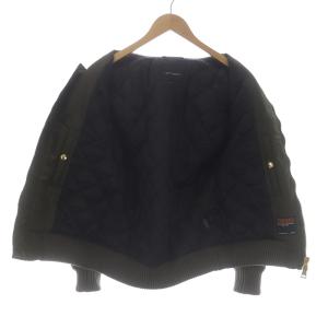 1PIU1UGUALE3 MA-1 Themore フライトジャケット ジャンパー ジップアップ ナイロン ウール混 3 S カーキ MRB061 NYN008