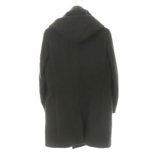 1PIU1UGUALE3 ラップコート WRAP NECK HOOD PESCA LAMB MELTON ミドル ジップアップ フード 裏地ペイズリー柄